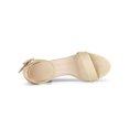 thumbnail image 4 of BLISSFUL STEP Woman's Sandals Block Heels Ankle Strap Open Toe Sandals Beige 8.5, 4 of 6