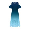 thumbnail image 3 of Plus Size Dresses, Off Shoulder Sleeveless Lace Dress for Women, Flowy A-Line Maxi with Ruffle Trim, Casual Elegant Design, 3 of 5