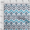 thumbnail image 2 of oneOone Cotton Cambric Turquoise Blue Fabric Asian Ikat Craft Projects Decor Fabric Printed By The Yard 42 Inch Wide-7521, 2 of 4
