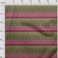 thumbnail image 2 of oneOone Organic Cotton Voile Fabric Geometric & Floral Block Printed Fabric 1 Yard 42 Inch Wide, 2 of 4