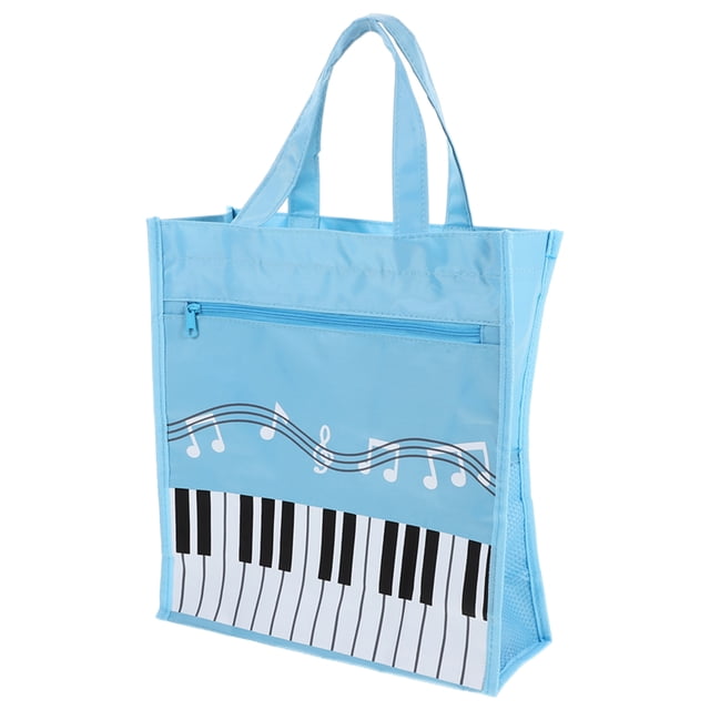 Shisuyan Music Note Bag Portable Tote Bag Music Books Storage Bag Girl Handbag with Handle