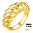 thumbnail image 3 of EGNMCR Rings New Threaded Ring Men Women Couple Rings Retro Gold Plating Ring Fashion ring, 3 of 4