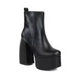 thumbnail image 4 of Bottes Courtes à Talon Épais Profilé pour Femmes Style Punk Noir Foncé, 4 of 9