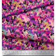 thumbnail image 3 of Soimoi Velvet Fabric Multicolor Texture Printed Craft Fabric by the Yard 58 Inch Wide, 3 of 3