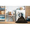 thumbnail image 2 of Ahgly Company Tapis d'Intérieur Lavable à la Machine, Carré, Transitionnel, Noir Nuit, Tapis de Zone, 5 Pieds Carré, 2 of 7