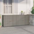 thumbnail image 1 of vidaXL Garden Storage Cabinet Grey 198x55.5x80 cm Poly Rattan, 1 of 5