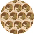 thumbnail image 1 of Ahgly Tapis Rond Lavable en Machine Intérieur Transitionnel Bisque Foncé Marron, 4 Pieds Rond, 1 of 7