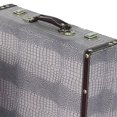 thumbnail image 2 of Benzara BM205922 Trunk Style Suitcase with Textured Print Canvas Covering, Gray - Set of 2, 2 of 5