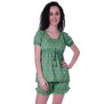 thumbnail image 1 of Moomaya Pyjama en Coton pour Femmes, Ensemble de Nuit 2 Pcs avec Shorts, Ensembles de Pyjama avec Shorts, 1 of 7