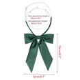 thumbnail image 2 of INSPIRE CHIC Women's Bow Ties Solid Color Western Ribbon Pre-Tied Bowties Dark green One Size, 2 of 6