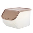 thumbnail image 2 of TASTAN Rice Container, 20L Airtight Food Storage Bin - Stackable Grain/Krice Container with Locking Lid, Bpa-Free Plastic Kitchen Organizer Food Storage Container, Coffee, 2 of 2