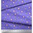 thumbnail image 2 of Soimoi Purple Poly Georgette Fabric Crystals Floral Print Sewing Fabric Yard 52 Inch Wide, 2 of 5