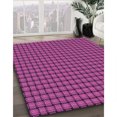 thumbnail image 3 of Ahgly Tapis Rond Lavable en Machine Intérieur Transitionnel Moyen Violet Rouge Rose, 8 Pieds Rond, 3 of 7