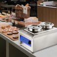 thumbnail image 4 of Wechef Chauffe-Aliments de Comptoir à Double Pots 1200W en Acier Inoxydable Commercial Bain Marie, 4 of 10