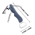 thumbnail image 3 of Multifunctional Wine and Beer Opener - Portable Corkscrew with Foil Cutter Stainless Steel Lever Action Ergonomic Non-Slip Handle Kitchen, JKODE, 3 of 9