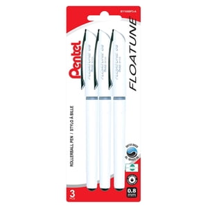 Pentel Floatune Stylo à bille 0.8mm Boîte d'encre noire 3