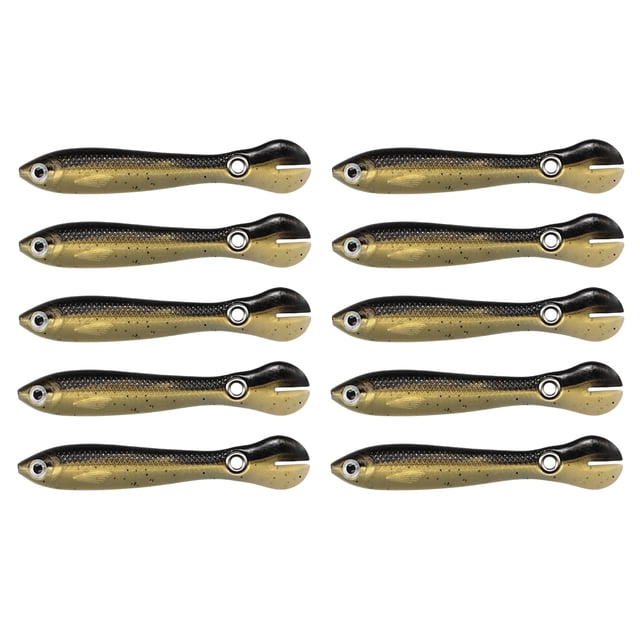 pitrice 10Pcs Lure Bait Fishing Soft Loach Artificial Bass Tackle Fake Goods Moving Bouncing Sinking Swimming Accessory C Small