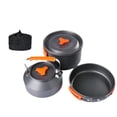 thumbnail image 3 of S SERENABLE 3Pcs Camping Cooking Set with Storage Bag for Fishing Outdoor Cooking Hiking Orange, 3 of 9