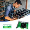 thumbnail image 5 of MesaSe Hot PCI Express X4 20Gb 1 To 6 Riser Card PCI-E To PCI-E Adapter PCIE Slot 4X To 16X USB 3.0 Riser Extender For Bit Miner Mining, 5 of 5