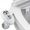 thumbnail image 1 of KINGTACK Toilet Bidet Attachment, Dual Nozzle, Non-Electric Bidet Attachment for Toilet Seat, Adjustable Water Pressure, Rear and Feminine Wash (White), 1 of 8