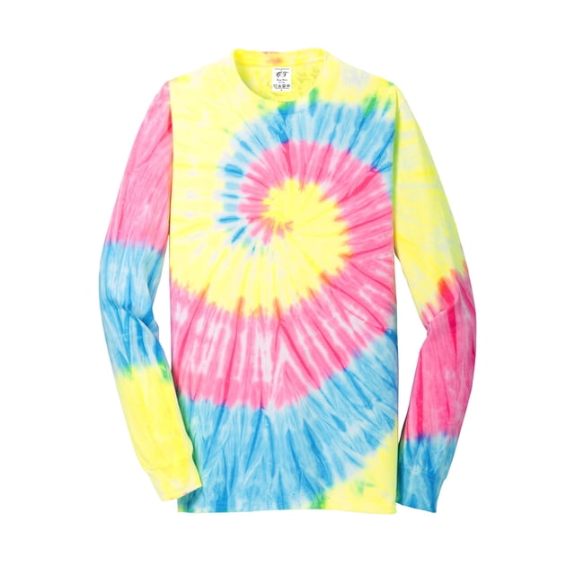 Gravity Threads Tie-Dye Long-Sleeve Shirt - Neon Rainbow - 3X-Large