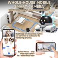 thumbnail image 4 of Mobile Pan-Tilt Camera, 2K Wide-Angle, Two-Way Audio, App Remote Control, 360° View, Motion Alert, 2.4GHz WiFi, Pet & Kids Interactive, 4 of 5