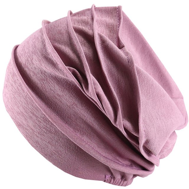 Bangcool Turban Head Wrap Fashion Unisex Ruffle Beanie Headwrap Hair Cover Wrap Sleep Hat