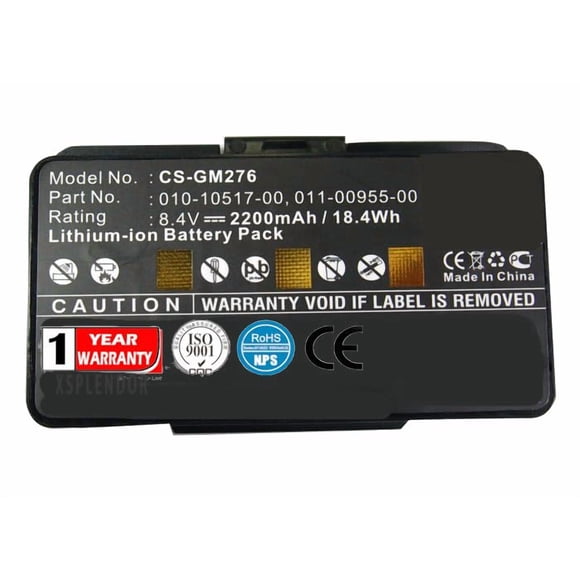 XPS battery compatible with GARMIN 010-00543-00 100054300 3580100054300 EGM478 GPSMAP 276 GPSMAP 276c GPSMAP 296 GPSMAP 376C GPSMAP 378 PN 010-10517-00 010-10517-01 011-00955-00 011-00955-02