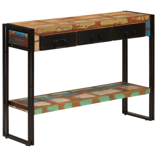 vidaXL Table Console 110x30x76 cm Bois Massif Recyclé