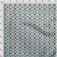 thumbnail image 3 of oneOone Tissu Jersey Coton Bleu Clair Rouge Insecte Matériel de Robe Tissu Imprimé Tissu au Mètre 58 Pouces de Large, 3 of 4