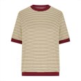 thumbnail image 4 of FAIWAD T-Shirts d'Été pour Femmes, Coupe Ample, à Rayures, à Blocs de Couleur, Col Ras du Cou, Manches Courtes, Chandail Tendance, 4 of 6