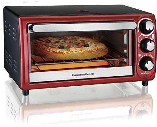 Hamilton Beach 4-Slice Red Toaster Oven