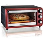 Hamilton Beach 4-Slice Red Toaster Oven