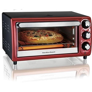 Hamilton Beach 4-Slice Red Toaster Oven
