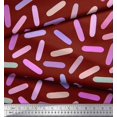thumbnail image 2 of Soimoi Red Poly Georgette Fabric Brush Stroke Abstract Printed Fabric 1 Yard 52 Inch Wide, 2 of 3