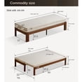 thumbnail image 4 of TOYTEXX Solid Wood Sofa Bed, Folding Daybed with Upholstered Cushion, Beech Wood Frame, Walnut Finish, Convertible Sofa for Living Room, Guest Room and Small Spaces, 202 cm, 4 of 6