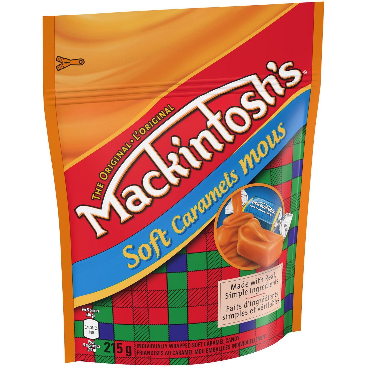 NESTLÉ® MACKINTOSH'S® Holiday Soft Caramels, Re-Sealable Pouch 215