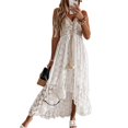 thumbnail image 1 of QJUHUNG Women  Solid Color Long Dress Sexy Bodycon Stretchy Maxi  Lady Spring Fall Summer Spaghetti Strap Dress, 1 of 5