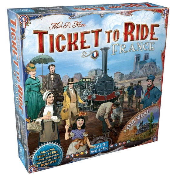 Days of Wonder - Les Aventuriers du Rail : Carte France/Old West - Multilingue - Extension- Les Aventuriers du Rail Europe Requis - Jusqu'à 6 Players - Idéal Pour Soirées Jeux de Société en Famille- Â