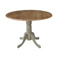 thumbnail image 1 of International Concepts T41-42DP 42 Po. Table de Piédestal Ronde à Double Abattant, Hickory et Pierre, 1 of 5
