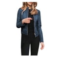 thumbnail image 2 of drppepioner Femmes Dames Veste Motard à Revers Fermeture à Glissière Motard Court Punk Court Hauts Grande Taille Liquidation, 2 of 6