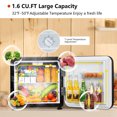 thumbnail image 3 of Costway 1.6 Cubic Feet Compact Refrigerator Reversible Door Mini Fridge Black, 3 of 10