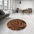 thumbnail image 4 of Ahgly Company Tapis d'Intérieur Lavable à la Machine, Carré, Transitionnel, Brun Pâle, Tapis de Zone, 5 Pieds Carré, 4 of 7