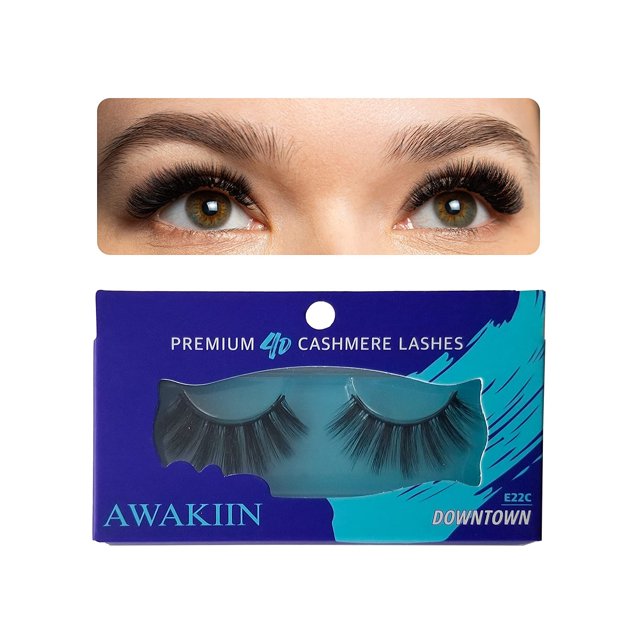 4D Premium Cashmere Natural False Lashes Fake Natural Eyelashes - Downtown