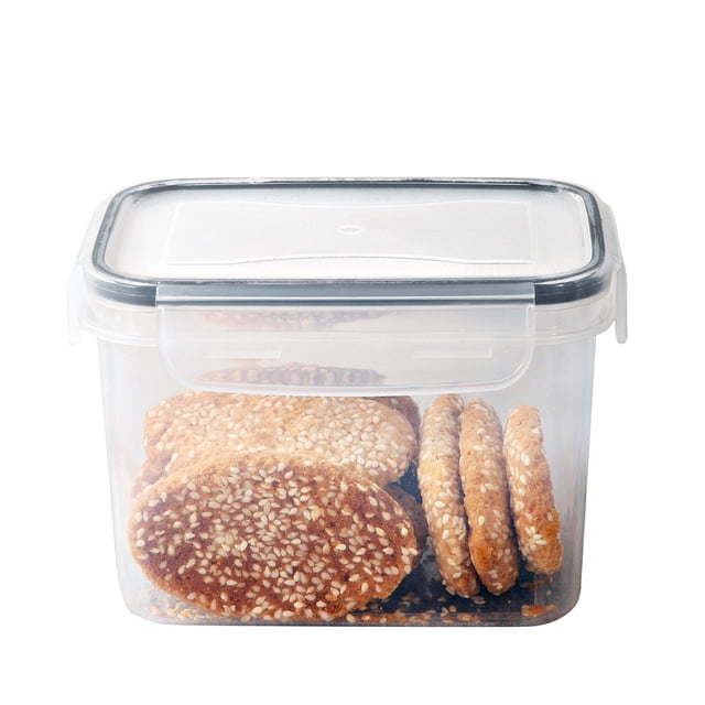 Renjiang Clear Plastic Storage Containers Box Case with Lids Clear Rectangle Box Small Clear Container for Small Items and Other Craft Projects Dog Food Storage Container