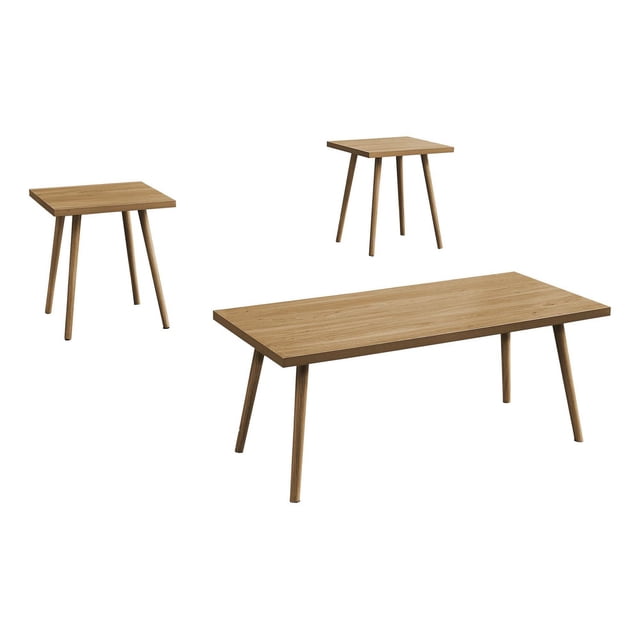 Monarch Specialties Table Set, 3pcs Set, Accent, Coffee, End, Living Room, Dark Walnut, Contemporary, Modern