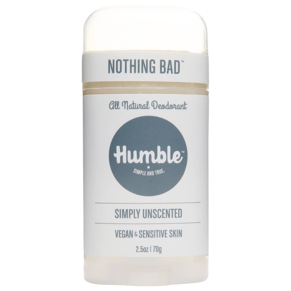 Humble Brands - All Natural Vegan & Sensitive Deodorant Stick Simply Unscented - 2.5 oz.