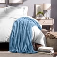 thumbnail image 5 of Bare Home Microplush Fleece Blanket - 300 GSM - Fuzzy Microfleece - Soft & Plush - King, Coronet Blue, 5 of 5