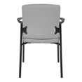 thumbnail image 4 of Guest Chair in Charcoal Gray Faux Leather with Black Frame, 4 of 5