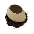 thumbnail image 3 of Unique Eggshell Shaped Ceramic Serving Bowl With Woven Rattan Base For Elegant Dining Table And Display, 3 of 6